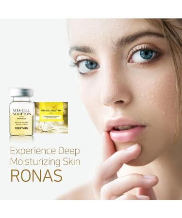 Ronas VITA Cell Solution Anti-Aging Serum with Hyaluronic Acid & Vitamin C | Hydrating Face & Neck Treatment for Dark Spots & Fine Lines - 10 Vials (0.16oz - Buy Online on GoSupps.com