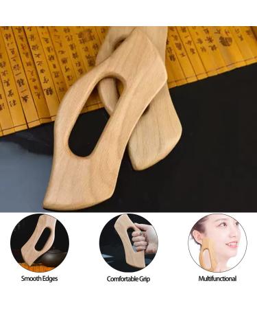 Wood Gua Sha Massage Device - Cellulite Relief Lymphatic Drainage for Legs Trigger Point Facial & Neck Pain Relief - Buy Online on GoSupps.com
