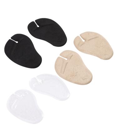 6 Pairs Forefoot Pad Pinch Stickers Sandal Cushions Forefoot Pads Gel Foot Pad Foot Protection Insoles Toe Protectors for Sandals Toe Protectors for Flip-Flops Girl Foot Pads