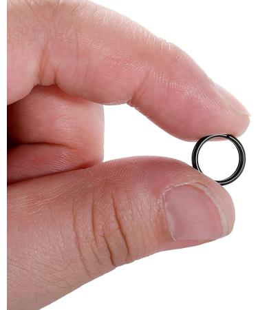 Hotop 10mm Black Metal Split Key Rings - 50 Pack for Keys Organization and DIY Crafts - Buy Online on GoSupps.com