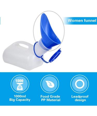 ytrew Unisex Potty Urinals for Car Toliet Urinal Pot for Men and Women Portable Pee Bottle with a Lid and Funnel Leakproof Urinals for Car Travel Camping Outdoor - Buy Online on GoSupps.com