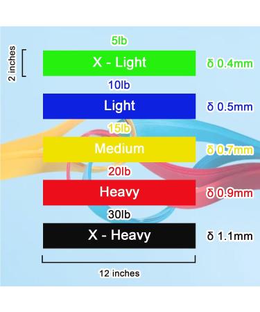 Exercise Bands Resistance Bands Set Yoga Elastic Band Set (Set of 8 Pieces) to Enhance Flexibility and Strength Including Fitness Stretching Pilates Ballet Gymnastics Rehabilitation Stretching - Buy Online on GoSupps.com