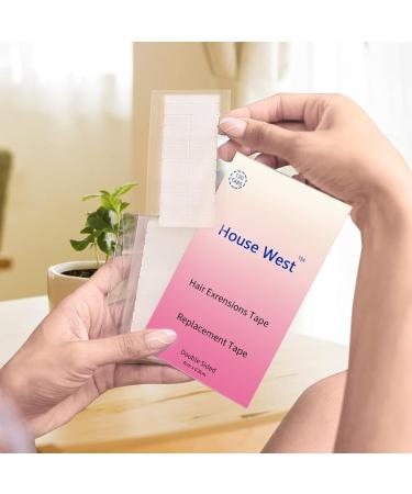 Hair Extension Tape | 120 Tabs Double Sided Replacement | No Shine Hold | 4-6 Weeks | 10 Sheets Total | Premium Hair Extensions Tape - Buy Online on GoSupps.com