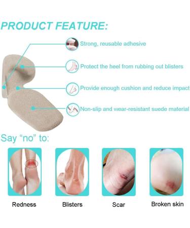 10 Pcs Heel Cushion Inserts & Grips for Women's High Heel Shoes - Blister Prevention & Foot Protection - Anti Slip Shoe Pads (Beige+Black+Transparent) - Buy Online on GoSupps.com