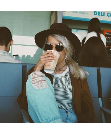 DRESHOW Women Straw Panama Hat Fedora | UPF 50+ Wide Brim Roll-up Sun Hat for Beach and Travel - Black - Buy Online on GoSupps.com
