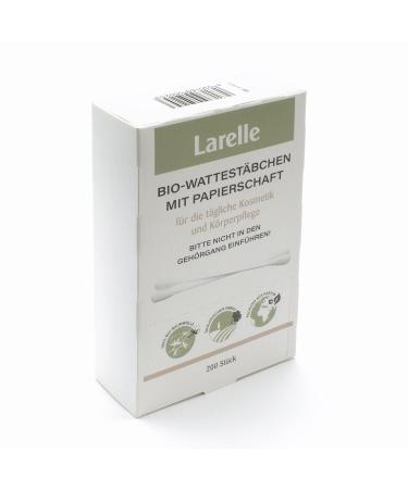 Larelle Bio Wattstabchen 200 pieces with paper GOTS Ecocert perfect for daily cosmetics and body care 200 cosmetic wattage sings - Buy Online on GoSupps.com