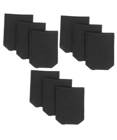 Minkissy 9 Stk Razor Fall Fall Razor Shell Razor Fall Fall Razor cover made of leather soft razor cover Razor sleeves PU soft cover 5.6x4.3cmx3pcs Schwarzx3st