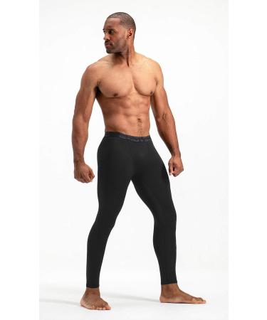 DEVOPS Men's Thermal Compression Pants - 2 or 3 Pack Athletic Leggings Base Layer Bottoms (Small) - Non-pocket, Black - Buy Online on GoSupps.com