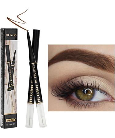 Waterproof Eyebrow Pencil | Dual-Sided Brow Makeup Pencil with Eyebrow Shaping Liquid - Ultra Precise Brow Makeup Brow Kit for Fine Tip Shapes Defines Fills 02 - Buy Online on GoSupps.com