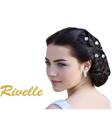 Rivelle 8mm Swarovski Rhinestone Hair Spirals - 8 Piece Silk Curlies for Bridal & Wedding Hair Accessories - Buy Online on GoSupps.com