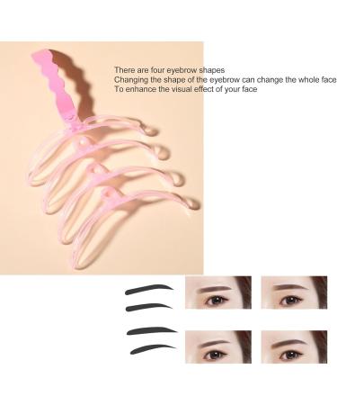 Handheld Eyebrow Stencil Eyebrow Shaping Template Washable Time Saving Convenient 4 Shapes Portable Reusable with Detachable Handle for Travel for Beginners - Buy Online on GoSupps.com