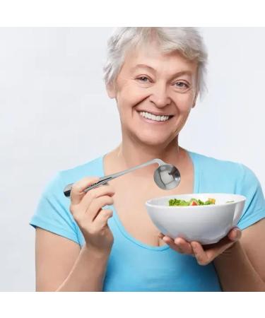 Old Man Elbow Spoon Angled Eating -Feeding Spoon Utensil Elder Feed Nursing Utensil Convenient for Elderly Seniors and Disabled Adults Rowces Left Hand - Spoon - Buy Online on GoSupps.com