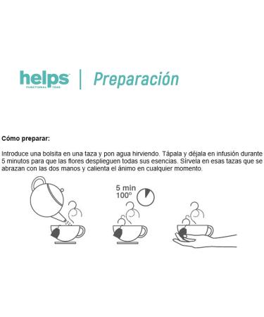  HELPS PHARMADUS BOTANICALS HELPS INFUSIONS - Relaxing infusion with organic lemon balm and passionflower. Organic relaxing tea to aid sleep and promote relaxation. Box of 20 tea bags. - Buy Online on GoSupps.com