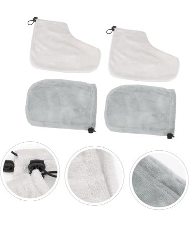 Beavorty 4 Pairs Gloves mittens kids paraffin wax for feet parrafin wax for hands Foot Cover SPA Mittens hand wax nail art accessories paraffin accessories sock keep warm - Buy Online on GoSupps.com