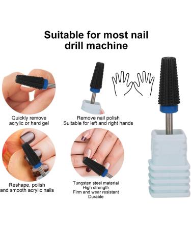Nail Grinding Head Nail Drill Bit Set Professional Compact Portable for Home for Nail Salon(black) - Buy Online on GoSupps.com