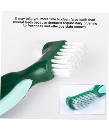 Buy Homsfou Double-Headed False Toothbrush & Denture Cleaning Tool | Best Prosthesis & Adhesive Care Brush - Buy Online on GoSupps.com