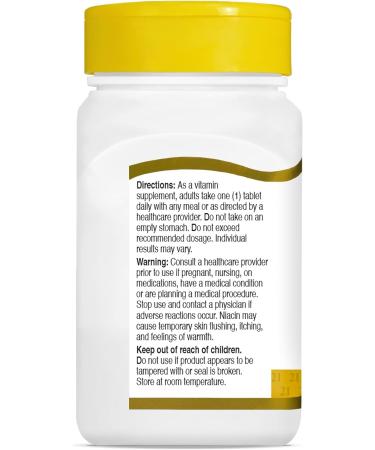 21st Century Niacin 250mg Tablets 110-Count - Pack of 2 | Boost Heart Health & Circulation - Best Price - Buy Online on GoSupps.com