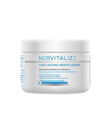 Nervitalize Fast Acting Nerve Pain Relief Cream Maximum Strength Formula - 3 fl oz - Helps Provide Neuro Pain Relief and Deep Nerve Nourishment to Support Normal Nerve Function - Made in The USA