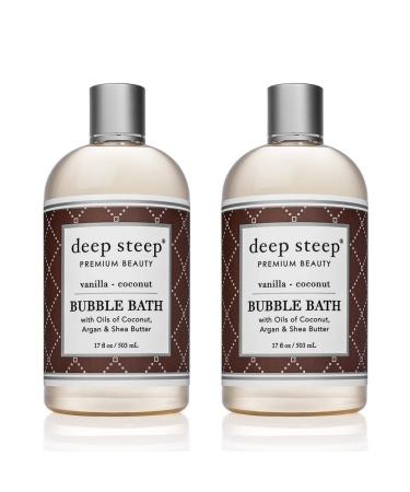 Deep Steep Bubble Bath, 17 Ounce (Pack of 2) (Vanilla Coconut)