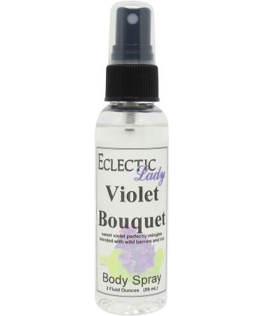 Violet Bouquet Body Spray (Double Strength) 2 ounces Body Mist for Women with Clean Light & Gentle Fragrance Long Lasting Perfume with Comforting Scent for Men & Women Cologne with Soft Subtle 2 Fluid Ounces (Double Strength)