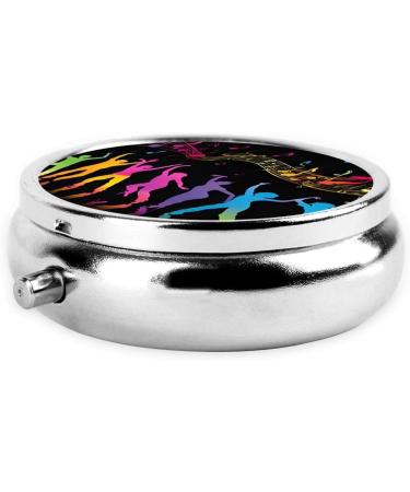 Buy Dance with Music Round Pill Box - 3 Compartment Portable Travel Organizer for Vitamins & Medications - Buy Online on GoSupps.com