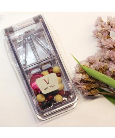 Premium Pill Cutter for Small & Large Pills | Made in USA | Vitamins & Medication Splitter with Acrylic Box - Buy Online on GoSupps.com
