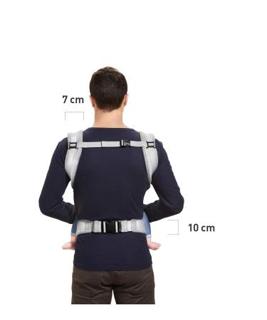 Ergonomic Children's Power Baby Carrier Milo - Back & Belly Carrier for Infants & Toddlers | Lightweight Cotton Gray 3 Months to 20 kg - Buy Online on GoSupps.com