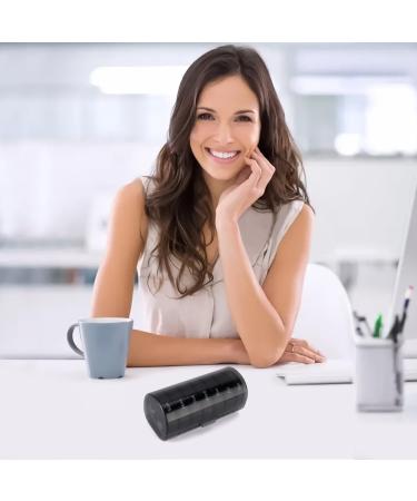 Weekly Pill Organizer - Travel Pill Box for 7 Days AM PM Twice a Day Case for Vitamins Fish Oil & Supplements - Portable Black Medication Organizer - Buy Online on GoSupps.com