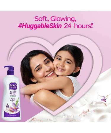 24-Hour Moisturizing Ayurvedic Body Lotion with Vitamin E | Dry & Normal Skin | Dhoodh Badam & Kesar | 400ml - Buy Online on GoSupps.com