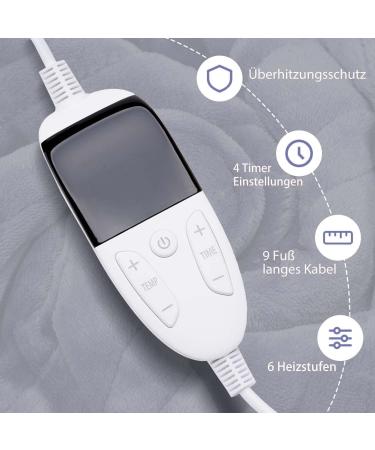 Vemolife Heating Ceiling Blanket 130x150cm - Automatic Switch-Off Overheating Protection & Washable Bed Warmer - Buy Online on GoSupps.com