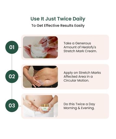 Healoofy Naturals Stretch Mark Cream Powered with bio actives | For Pregnancy | Scar removal and Moisturizing Cream Stretch Mark removal for Stomach thighs & all body parts (200G Pack of 2) - Buy Online on GoSupps.com