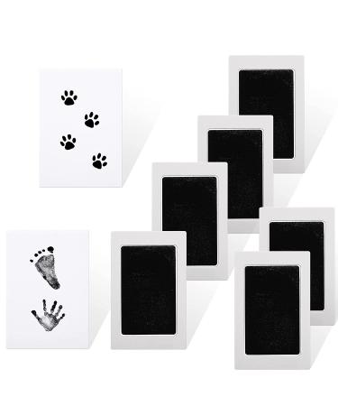 Inkless Handprint & Footprint Kit | Baby Safe Ink Pad for Newborn | Paw Print Stamp & Imprint Cards | Family Keepsake & Baby Shower Gift - Black - Buy Online on GoSupps.com