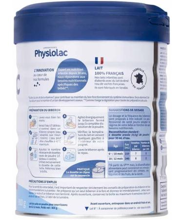 Physiolac 2 6 12 Mois 800 g - Buy Online on GoSupps.com