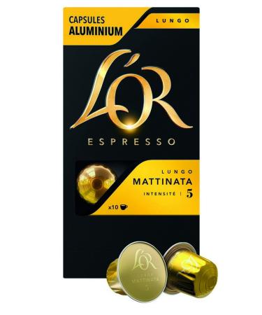 L'Or Espresso Café Lungo Mattinata - Intensity 5 - 10 Nespresso®* Compatible Aluminum Capsules