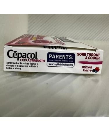 Cepacol Extra Strength Sore Throat & Cough Relief Lozenges 16 Count Mixed Berry Flavor Maximum Numbing Fast Acting Relieves Sore Throat Pain and Quiets Cough (Pack of 12) - Buy Online on GoSupps.com