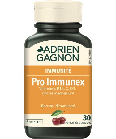 Adrien Gagnon - Pro Immunex - Immunity Booster with Vitamins B12 C D Zinc and Magnesium (30 Tablets) Cherry 30 count (Pack of 1) - Buy Online on GoSupps.com