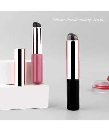 Soft Silicone Fingertips Lip Brush & Concealer Brush Set - 2PCS Multi-Functional Reusable Makeup Applicators for Lipstick Gloss Balm Masks & Eyeshadow - Buy Online on GoSupps.com