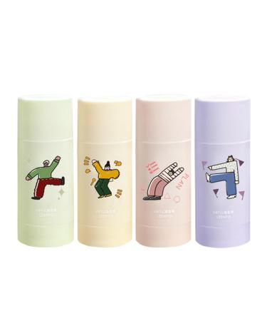 4PCS Solid Balms Solid Perfume Portable Pocket Balm Perfume Perfect for Travel Use Natural Fragrance Cologne for Men and Women 0.5 OZ Each