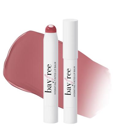 bayfree Tinted Lip Balm Plumper Glossy Pump Lips Lightweight Moisturize & Tint with Jojoba Seed Oil Vegan Lip Balm Lip Care Present Vintage Violet