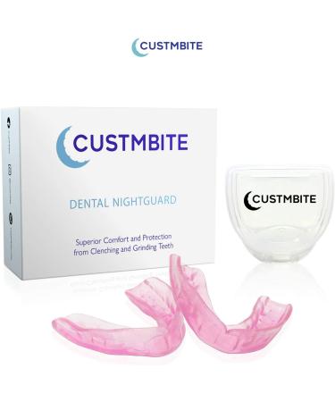 CustMbite Pink Night Guard (2 Pack) - Made in USA - Teeth Grinding Nightguard - Buy Online on GoSupps.com