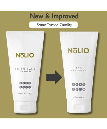 NOLIO BHA Cleanser Salicylic Acid & Glycolic Acid Face Wash for Acne & Oily Skin Exfoliating Daily Cleanser Gently Removes Excess Oil Dirt & Impurities 6.7 fl oz - Buy Online on GoSupps.com