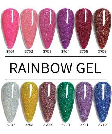24 Bottles Rainbow Gel Polish UV Nail Set IBDGEL Brand Soak Off Nails Professional DIY Gel Rich Colour Glitter Nail Gel - (Color: Pick 24 pcs) - Buy Online on GoSupps.com