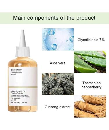 Glycolic Acid 7% Toning Solution Glycolic Acid Toner Glycolic Acid 7% Toning Resurfacing Solution Moisturize & Strengthen Skin Exfoliating Glycolic Acid 7% Toning Solution - Buy Online on GoSupps.com