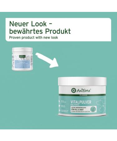 AniForte Fellharmonie coat care for dogs & cats Vitale Powder 250g - shiny coat optimal care from the inside for skin and hair supports metabolism and the immune system - Buy Online on GoSupps.com