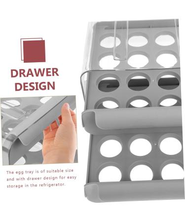 Healvian Food Tray Drawer Eggs Plastic Egg Tray Fridge Bin Household Egg Tray Egg Box Refrigerator re-usable - Buy Online on GoSupps.com