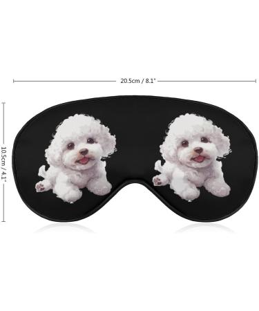 Cute Poodle Dog Eye Mask - Funny Soft Blindfold with Adjustable Strap for Sleep & Travel | Best Night Eyeshade - Buy Online on GoSupps.com