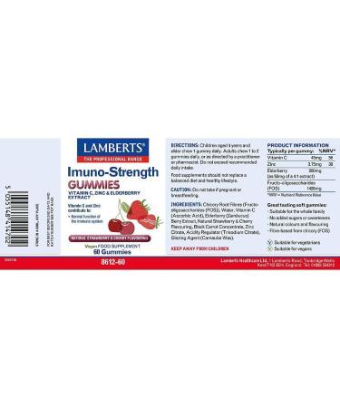  Lamberts Lamberts imuno-strength 60 gummies - Buy Online on GoSupps.com