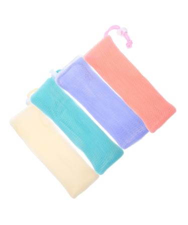 VINTORKY 4pcs Soap Foaming Mesh Bag Soap Sleeve Soap Pouches Foam Soap Foaming Bags Exfoliator Foam Face Pe
