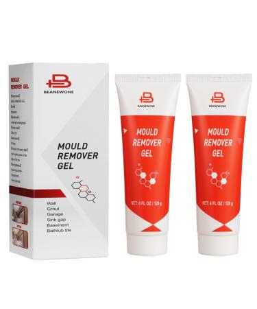 Beanewone Mould Magic 2 x 120g Mold Remover Gel for Washing Machine Gasket Refrigerator Strip Sink Tub and Toilet Caulk Wall