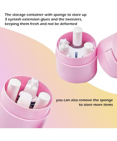 GEN'C B AUTY Eyelash Glue Storage Container Airtight Adhesive Storage Tank for Lash Glues Lash Glue Sealed Jar Stand Holder 3.15 4'' (white) - Buy Online on GoSupps.com